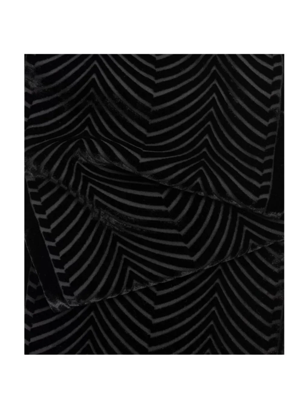RALPH LAUREN velvet burnout silk women's scarf wrap - Black